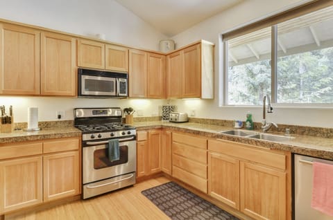 Fully stocked kitchen