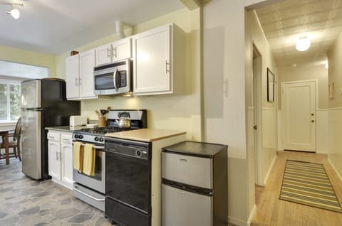 Just off the main hallway.