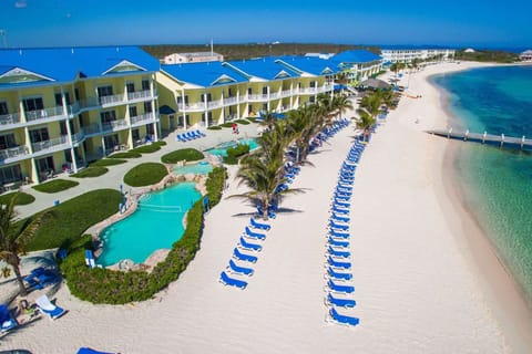 On the beach, sun loungers, beach towels