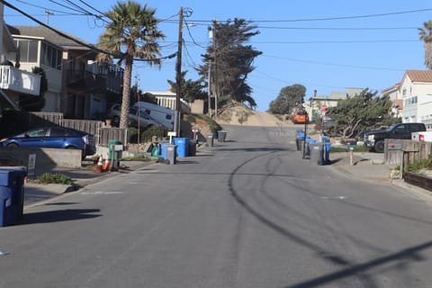 a few steps to the sand