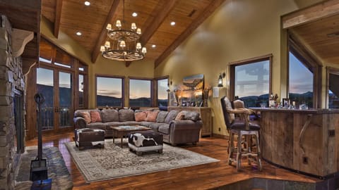 Spacious great room with views