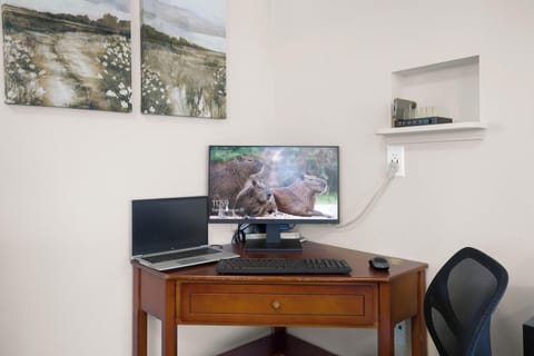 WORKDESK with monitor, keyboard, mouse, USB-C hub + charging station.