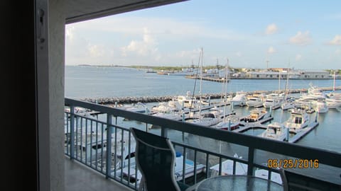 A view from our Balcony overlooking the active Marina