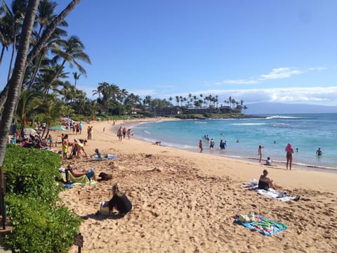 Beach nearby, sun loungers, beach towels