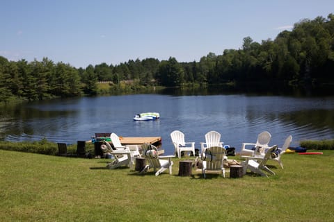 2 fire pits and plenty of Muskoka chairs for lounging 
