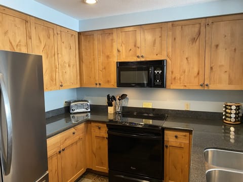 Cook your own meals or head out to one of the restaurants on the mountain.