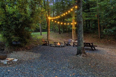 Picnic area to hang out and roast s'mores while kids play on playground!