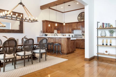 Kitchen and Dining open off of main living rooms