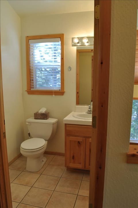 Combined shower/tub, jetted tub, hair dryer, towels