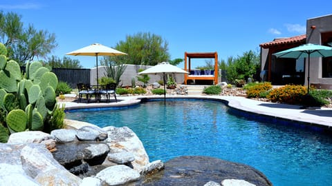 Outdoor pool, a heated pool