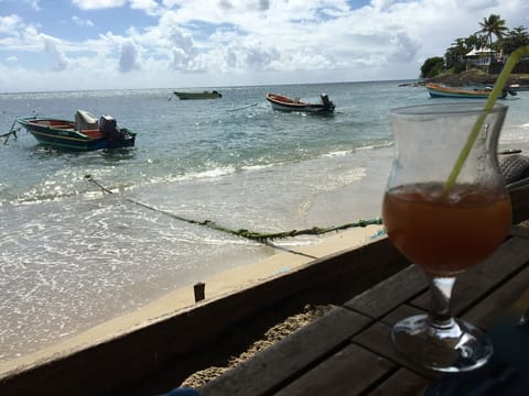 Beach nearby, sun loungers