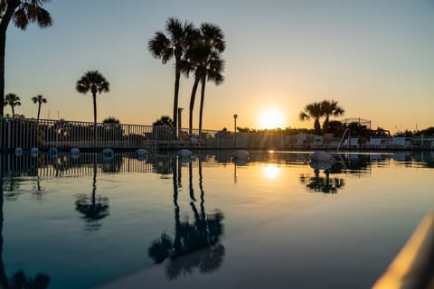 A heated pool