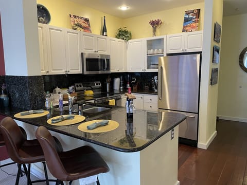 Fully stocked kitchen