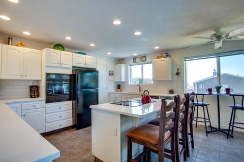 The four burner island means you get to cook with fantastic views