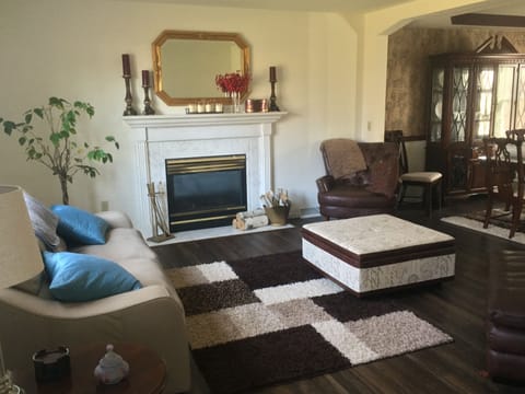 Main Floor - Sitting room with fireplace
