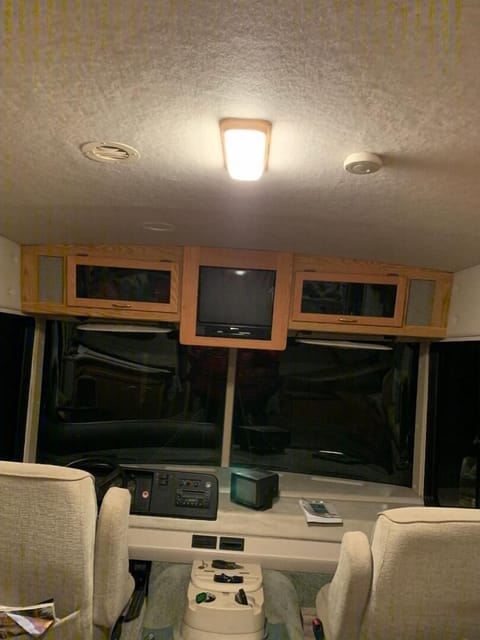 TV, DVD player, video library