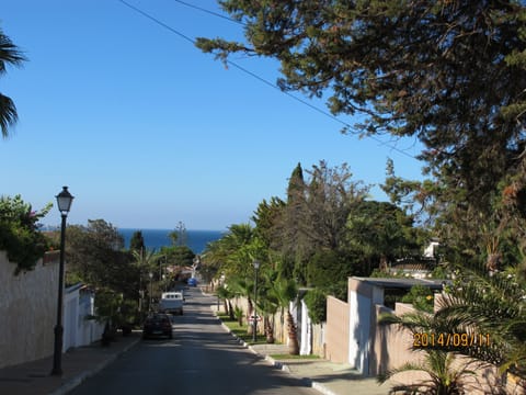 The streets down to the beach are calm, wide and beautiful to stroll