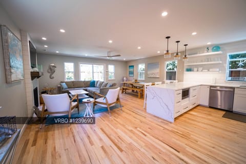 Refreshed, open and bright great room. 