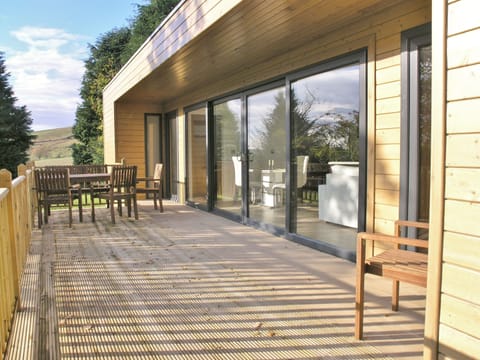 The south facing deck is ideal for dining