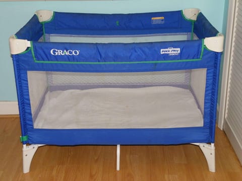 Pack N Play with sheets available for the youngest member of your group. 