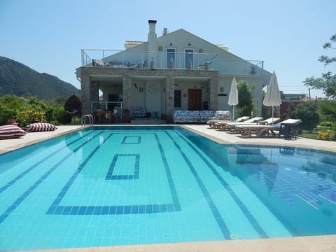 View for villa from pool
