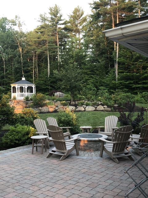 One of the 3 fire pit areas on the estate. 