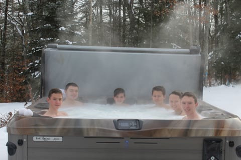 Enjoying the Jacuzzi in the Winter Months!