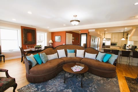 Stunning open floor plan is perfect for entertaining and gatherings.