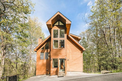 This breathtaking chalet has a cathedral-like quality and tons of natural light.