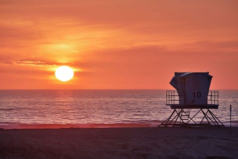 On the beach, beach towels