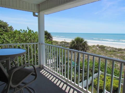 Beachfront Views From The Top Floor Balcony! - Private, Top Floor Balcony With Comfortable Seating and Direct Beachfront View Of Indian Rocks Beach.