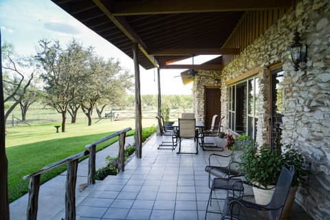 Spacious deck for entertaining and watching wildlife.