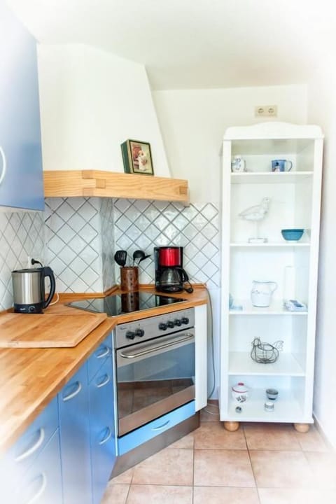 Fridge, oven, stovetop, coffee/tea maker