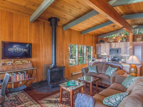 Apple TV available to watch your favorite movie on.
For safety reasons, fireplace is not for guest use.