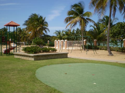 Children playground and putting green