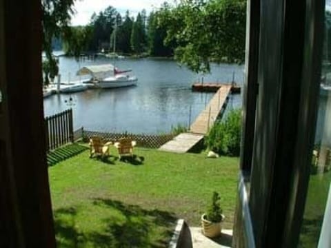 View of the Shared Dock and Yard - Mores Two Boats