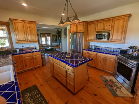 Stainless Steel Appliances in our Country-Style Kitchen