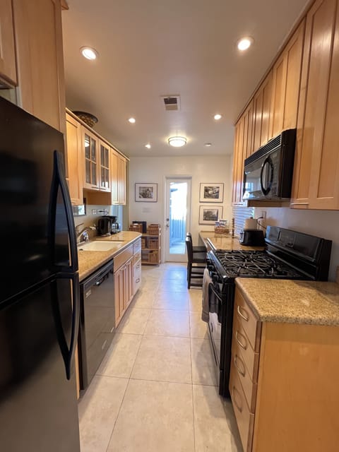 The fully-appointed kitchen has everything you need to make your meals, deserts