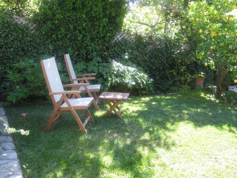 Garden sitting area.