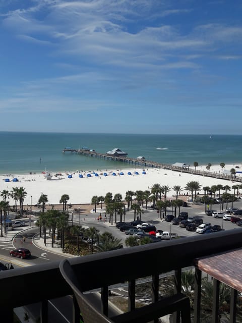 Beach nearby, sun loungers