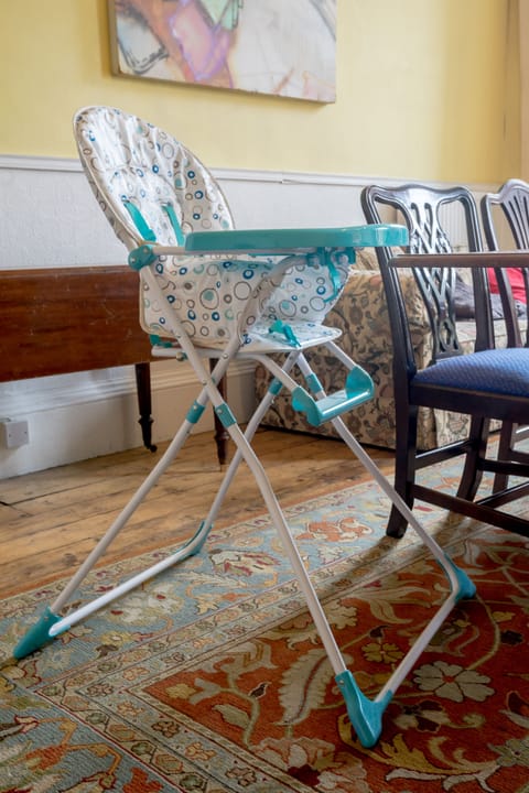 High chairs and travel cots are available.