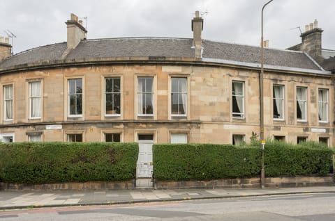 Our frontage with a wide pavement on a main road to the city centre.