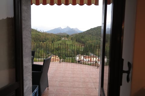 The patio is spacious and comfortable.