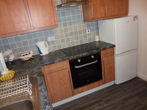 Kitchen with large fridge freezer