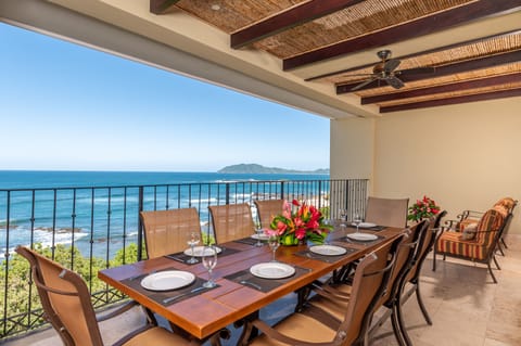 Crystal Sands 502 main patio -  8 person dining , spectacular ocean views