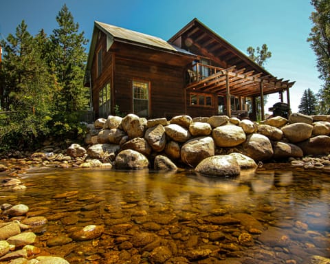 View of cabin from creek