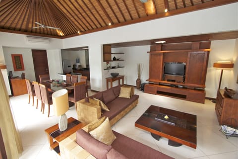 Living and Dining room in modern balinese style