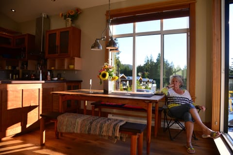 Custom woodwork; handmade wood dining table and countertop.  Passion for wood!
