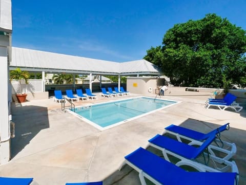 A rooftop pool, a heated pool