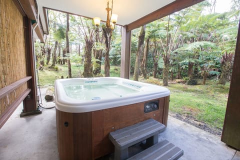 Indoor spa tub